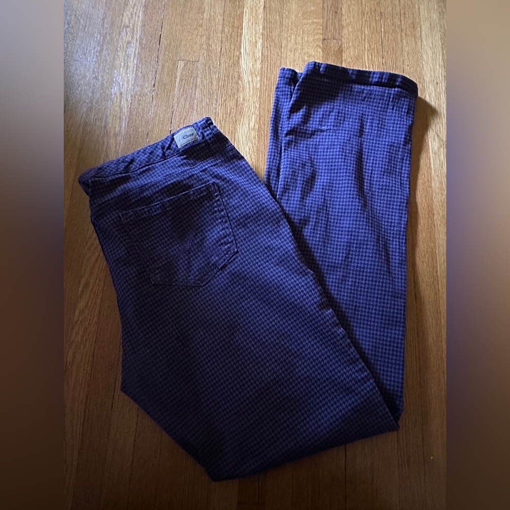 Y2K Chor Low-rise Purple Houndstooth Jeans, Size 21
